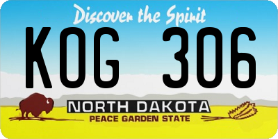 ND license plate KOG306