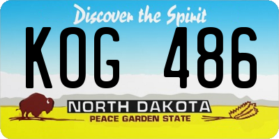 ND license plate KOG486
