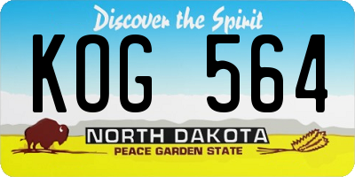 ND license plate KOG564