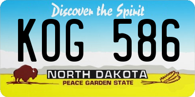 ND license plate KOG586