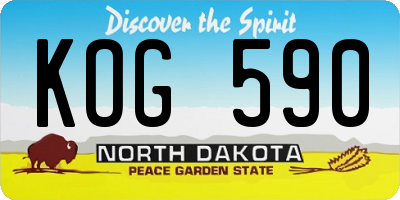 ND license plate KOG590