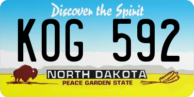 ND license plate KOG592