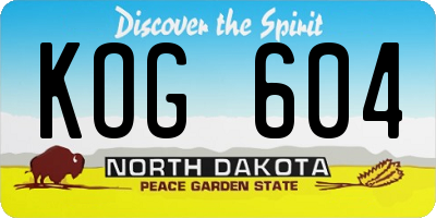 ND license plate KOG604