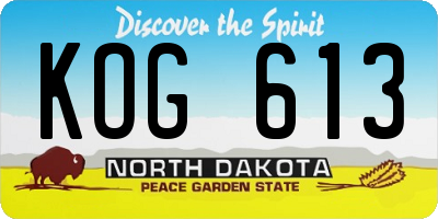 ND license plate KOG613