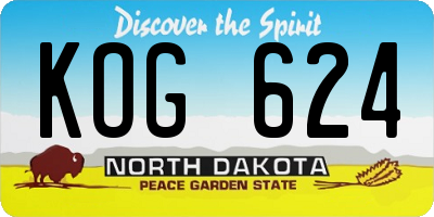 ND license plate KOG624