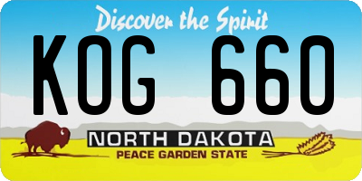 ND license plate KOG660