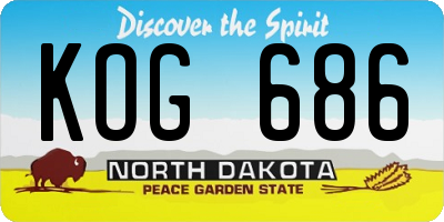 ND license plate KOG686