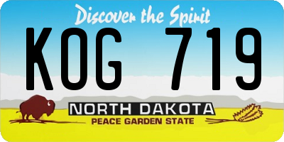 ND license plate KOG719