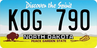 ND license plate KOG790