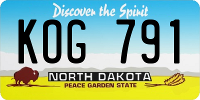 ND license plate KOG791