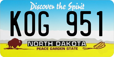 ND license plate KOG951