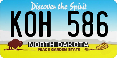 ND license plate KOH586
