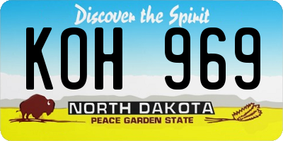 ND license plate KOH969
