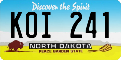 ND license plate KOI241