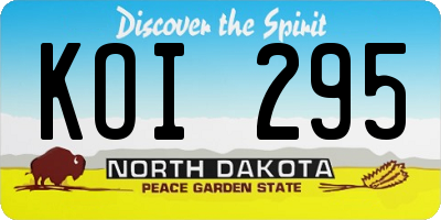 ND license plate KOI295