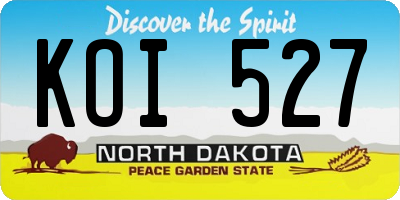 ND license plate KOI527
