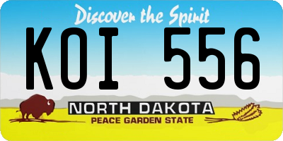 ND license plate KOI556