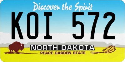 ND license plate KOI572
