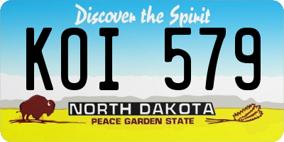 ND license plate KOI579