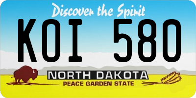 ND license plate KOI580