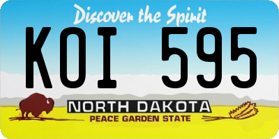 ND license plate KOI595