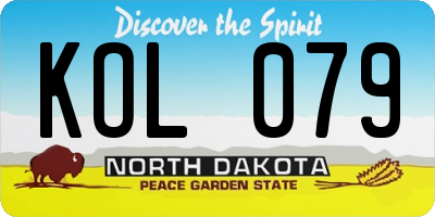 ND license plate KOL079