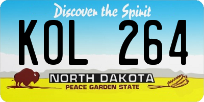ND license plate KOL264