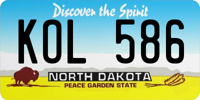 ND license plate KOL586