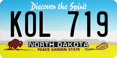 ND license plate KOL719
