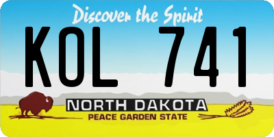 ND license plate KOL741