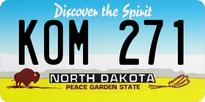 ND license plate KOM271