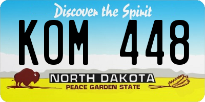 ND license plate KOM448