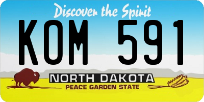 ND license plate KOM591