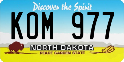 ND license plate KOM977