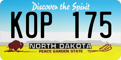 ND license plate KOP175