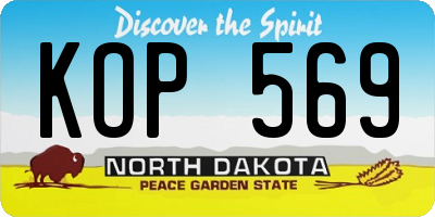 ND license plate KOP569