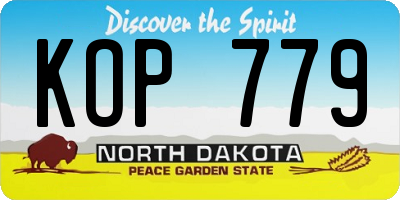 ND license plate KOP779
