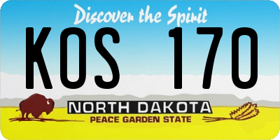 ND license plate KOS170
