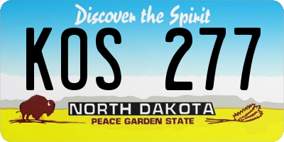 ND license plate KOS277