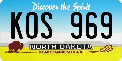 ND license plate KOS969