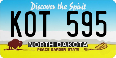 ND license plate KOT595