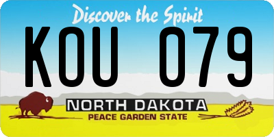ND license plate KOU079