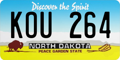 ND license plate KOU264