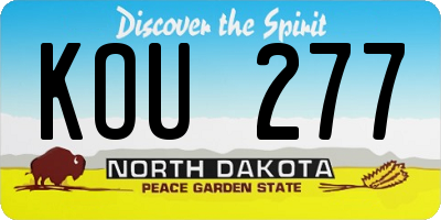 ND license plate KOU277