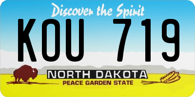 ND license plate KOU719