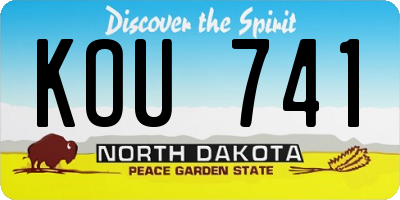 ND license plate KOU741