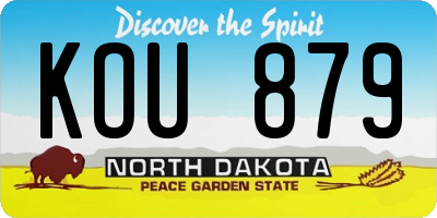 ND license plate KOU879