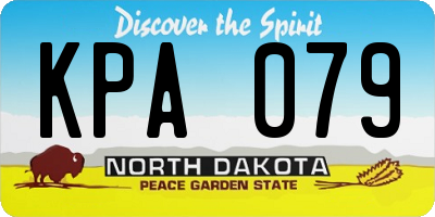 ND license plate KPA079