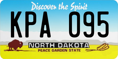 ND license plate KPA095