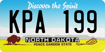 ND license plate KPA199